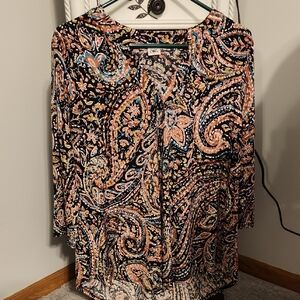 Sew In Live Paisley Print Women's Top - Multicolor
